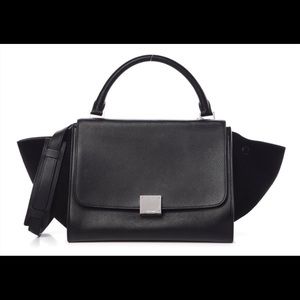 Authentic Celine Medium Calfskin Trapeze Handbag